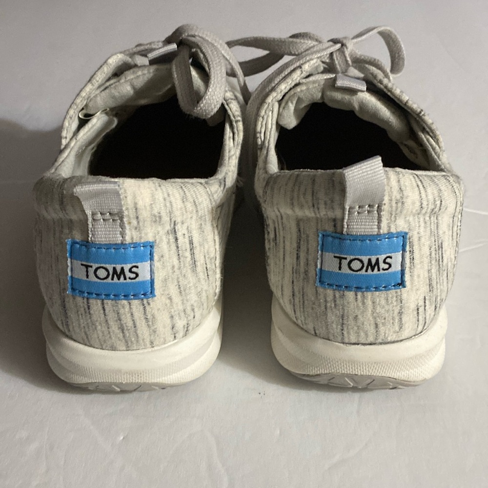 EUC TOMS DEL REY Sneakers, Birch Heather Jersey, Sz 6.5, Like new, Kicks - Picture 7 of 15